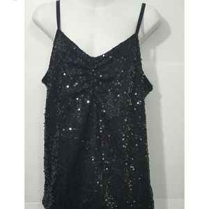 22/24 black sequin tank top